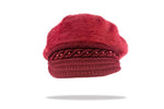 Load image into Gallery viewer, Women&#39;s Angora Blend Plush Lined Cap in Cherry - The Hat Project
