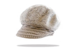 Load image into Gallery viewer, Womens Cap Angora Blend Plush Lined in Soft Grey HWA-05G
