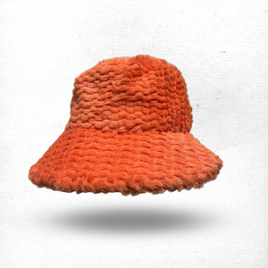 Furry Bucket Hat Orange