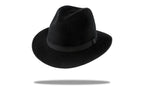 Mens Wool Felt Fedora in Black 