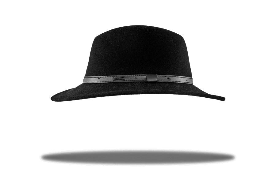 Outback Mens Fedora Wool Felt in Black MF14-1