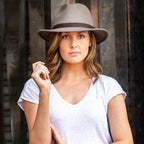 Fedora Womens Wool Felt in Walnut MF14-2