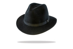 Fedora Womens Hat - Wool Felt in Black MF14-2BL  
