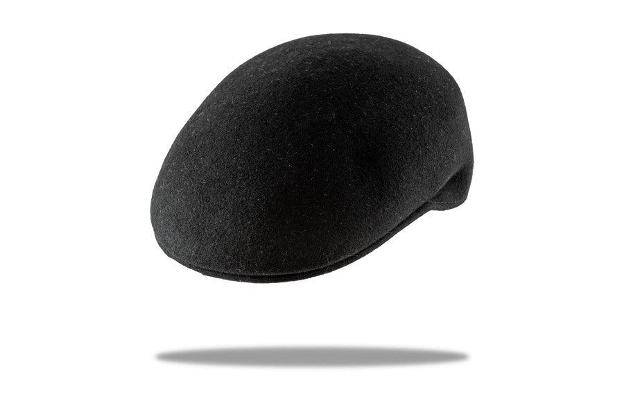 Ascot Men's wool felt cap in black