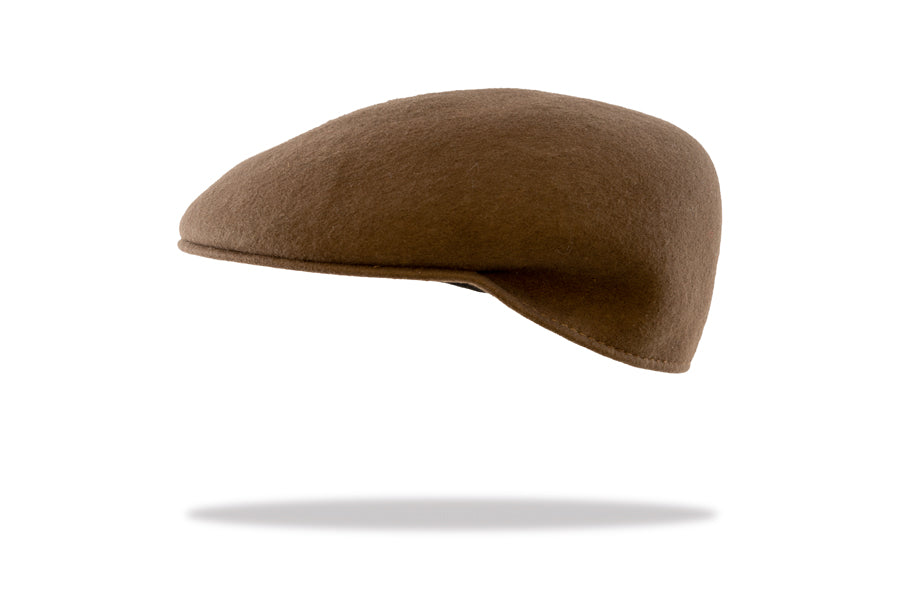 Men's Ascot Wool Felt Flat Cap in Brown - The Hat Project