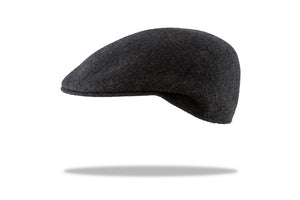 Men's Ascot Wool Felt Flat Cap in Charcoal - The Hat Project