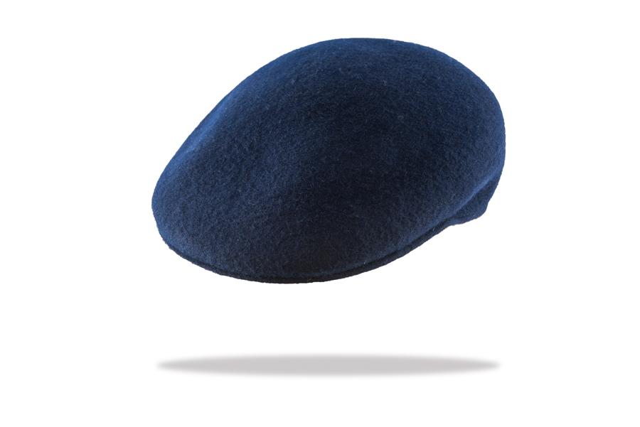 Men's Ascot Wool Felt Flat Cap in Navy - The Hat Project