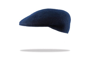 Men's Ascot Wool Felt Flat Cap in Navy - The Hat Project