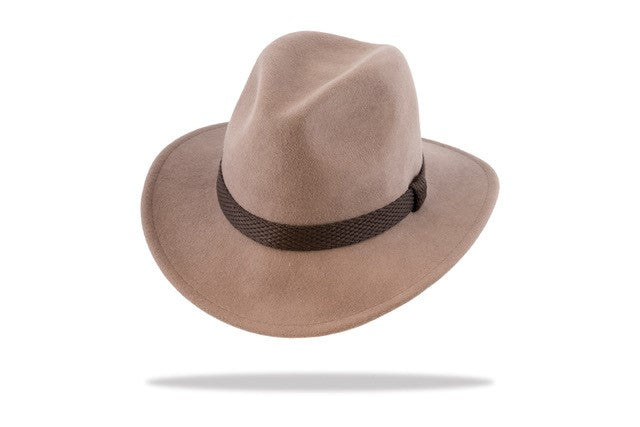 Fedora Mens Wool Felt in Walnut MF14-2