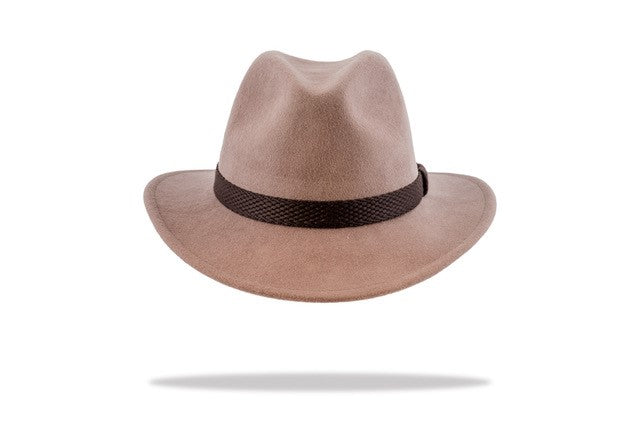 Fedora Mens Wool Felt in Walnut MF14-2