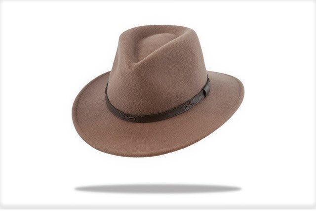 Outback Fedora Wool Felt in Walnut MF14-1