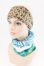 Load image into Gallery viewer, Head sock Aquamarine Turban - The Hat Project
