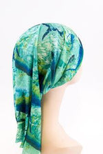 Load image into Gallery viewer, Head sock Aquamarine Turban - The Hat Project
