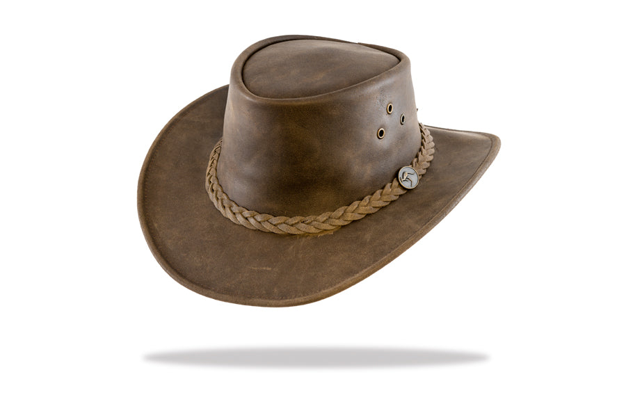 Leather Hat -Mens -Australian Made- Barmah-Lightning Ridge