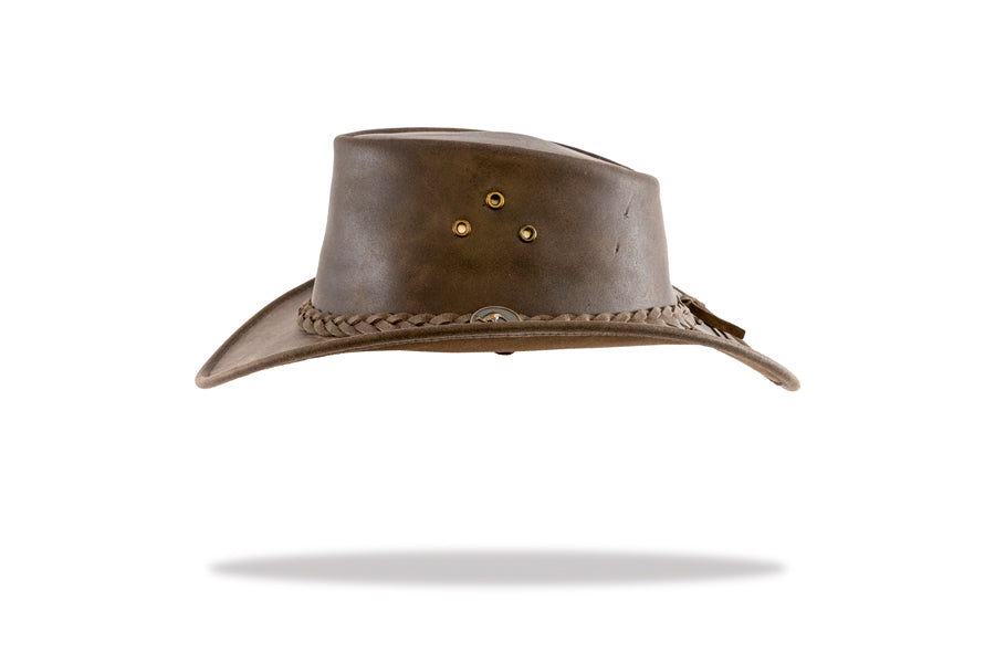 Leather Hat -Mens -Australian Made- Barmah-Lightning Ridge