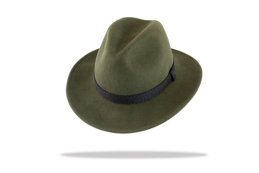 Fedora Men's Wool Felt in deep Olive MF14-2G