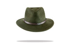 Men's Outback Fedora in deep olive MF14-1G