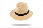 Mens Poly Panama Fedora in Natural 615804