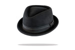 Load image into Gallery viewer, Mens Porkpie in black MF6018Mens Wool Felt Porkpie Hat in black MF6018
