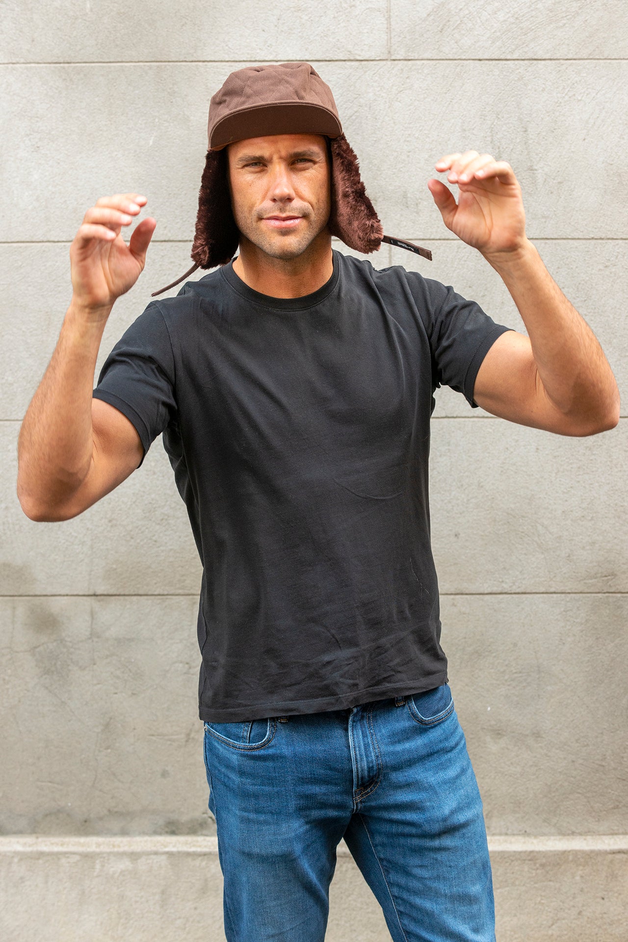 Mens Trapper Hat in brown T16-4BR