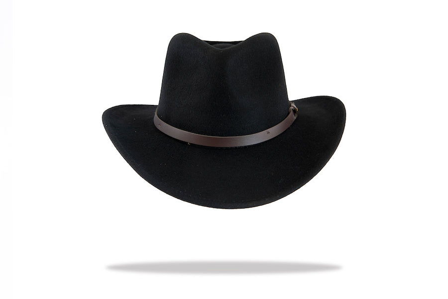 Men's Wool Felt Cowboy Hat in Black MF-6012
