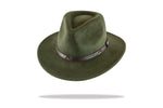 Load image into Gallery viewer, Men&#39;s Outback Fedora in deep olive MF14-1G
