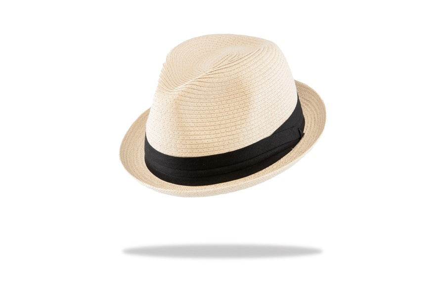 Porkpie Mens Sun Hat in Natural ST16-11