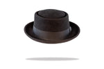 Load image into Gallery viewer, Round Crown Porkpie Hat in Black MF14-08- The Hat Project
