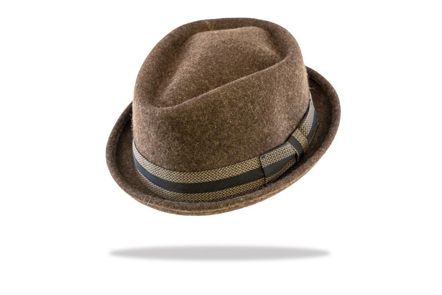 Wool Felt Porkpie Hat in Brown - The Hat Project