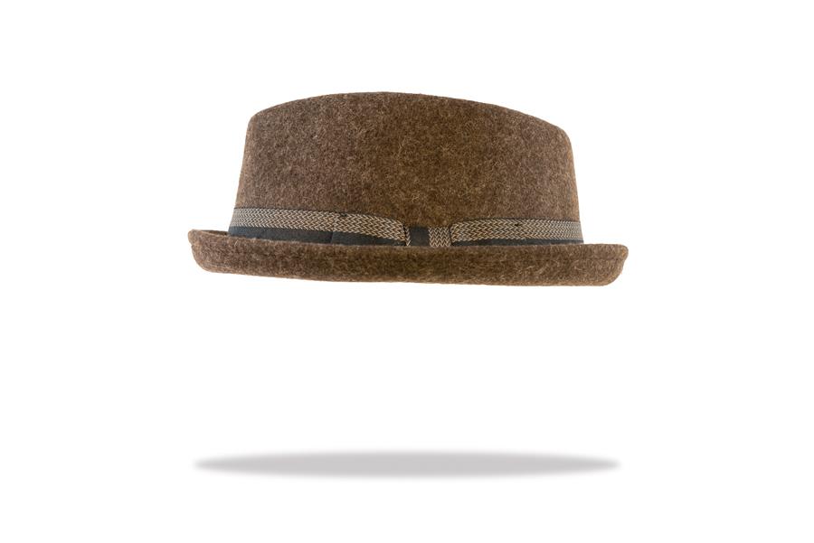 Wool Felt Porkpie Hat in Brown - The Hat Project