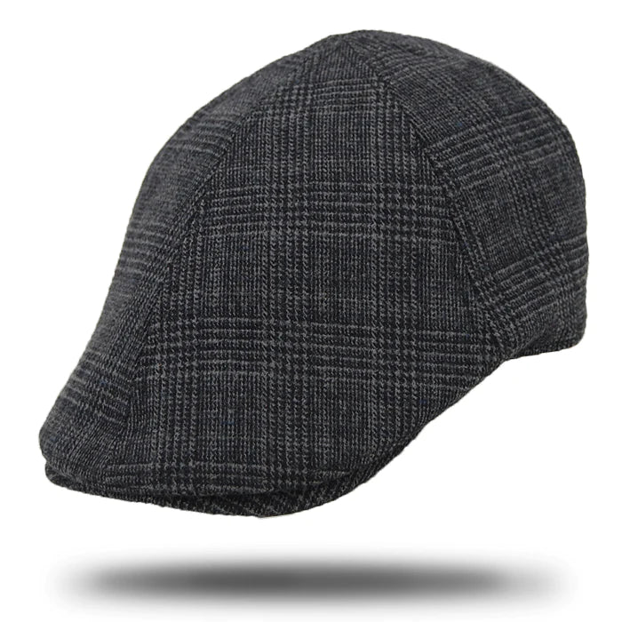Stanton Tweed Pattern Ivy Cap in Black STC1640