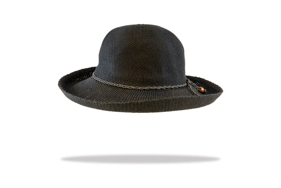 Wide brim Women's Sun Hat Black WS16-7