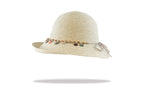 Sun hat grey with beaded trim