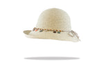 Load image into Gallery viewer, Sun hat grey with beaded trim
