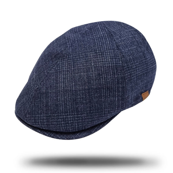 Stanton Flat Cap in Navy Check SY209