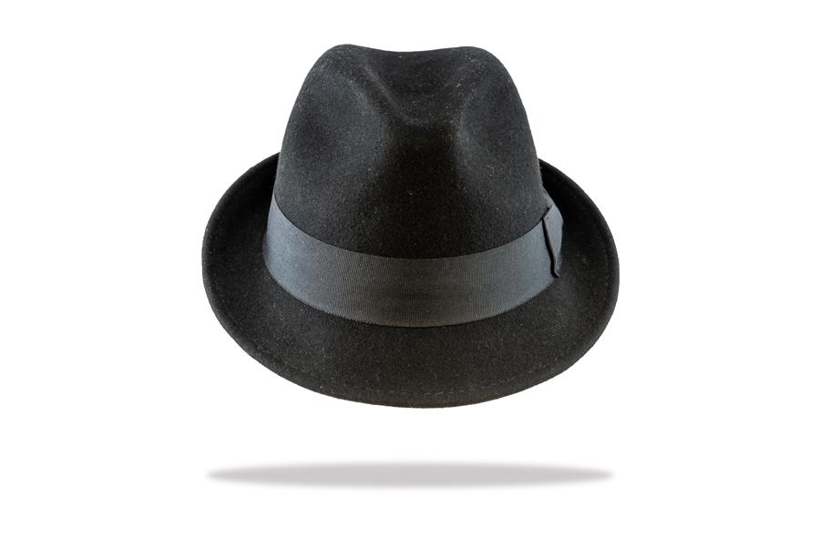 Men's Wool Felt Trilby Hat in Black - The Hat Project