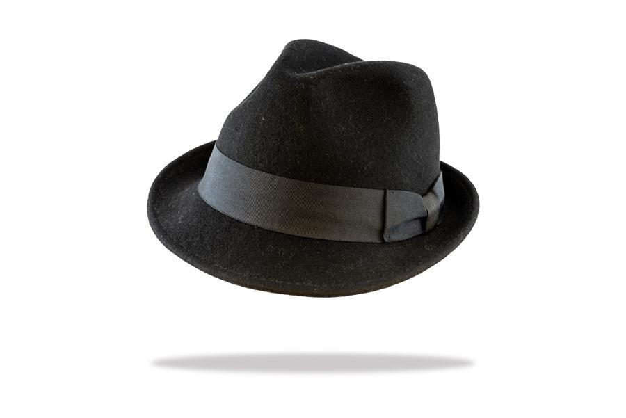 Men's Wool Felt Trilby Hat in Black - The Hat Project