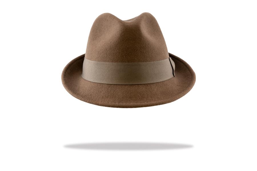 Men's Wool Felt Trilby Hat in Brown - The Hat Project