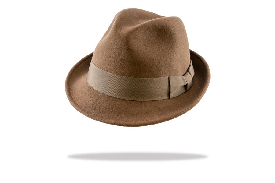 Men's Wool Felt Trilby Hat in Brown - The Hat Project