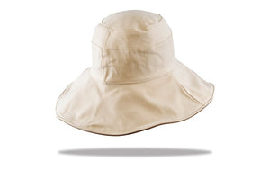 Sun Hat Womens 100% Cotton Reversible Pecan/Cream WS20-2