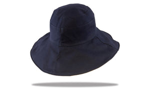 Sun Hat Womens 100% Cotton Reversible Pecan/Cream WS20-2