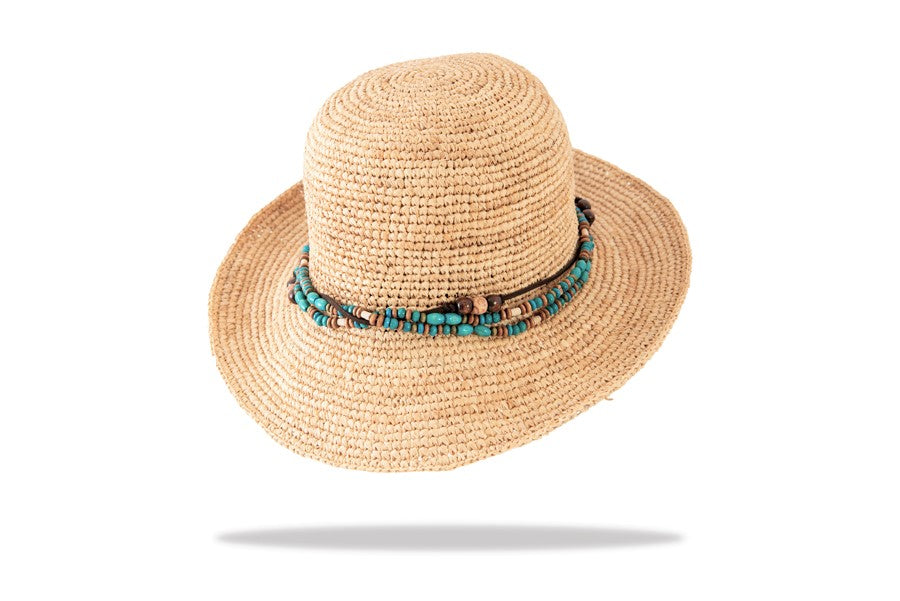 Womens Raffia Bucket Sun Hat R17-3