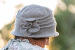 Load image into Gallery viewer, Women&#39;s Soft Wool Cloche Hat in Dove GreyHW-02F
