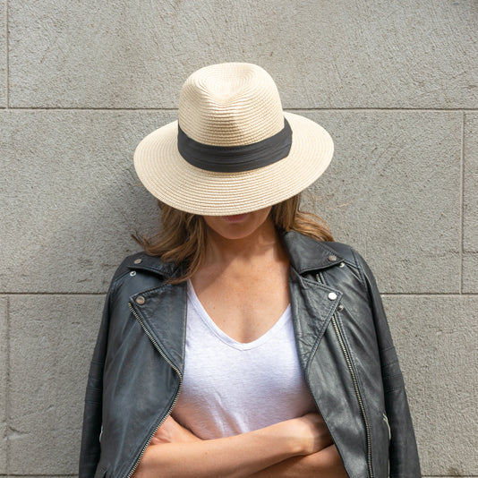 Panama Womens Sun Hat in Natural MF16-1.