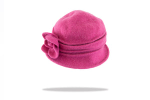 Women's Soft  Wool Cloche Hat in Fuschia HW-02F