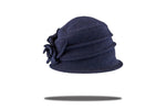 Load image into Gallery viewer, Women&#39;s Soft  Wool Cloche Hat in Navy HW-01N
