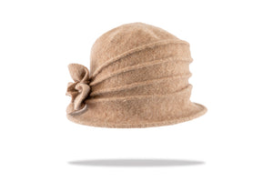 Women's Soft Wool Cloche Hat in Camel HW-02F