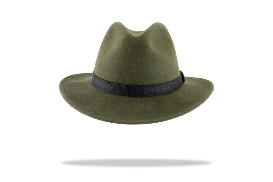 Fedora Womens Hat - Wool Felt in Deep OliveMF14-2