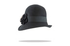 Women's Black Wool Felt Cloche WF14-4BL