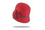 Load image into Gallery viewer, Womens Wool Felt Cloche in Red WF14-02R
